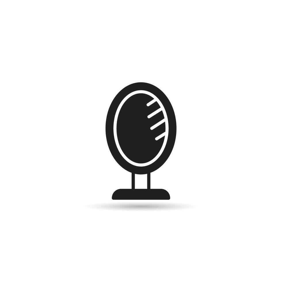 makeup mirror icon vector