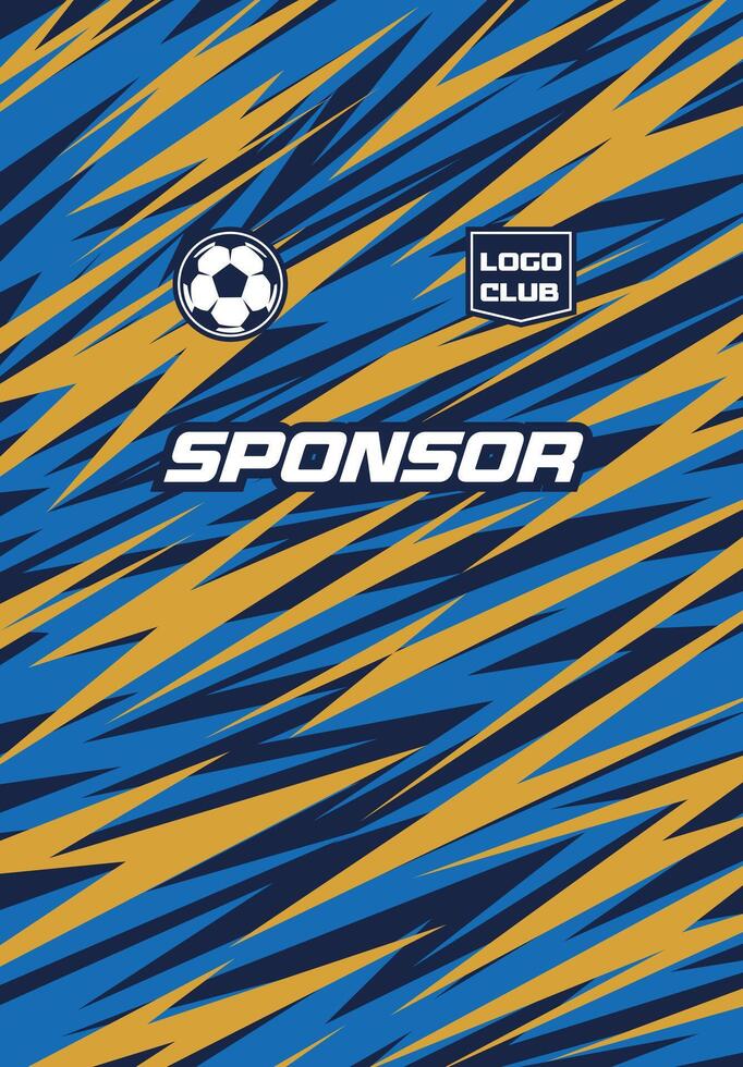 blue and yellow abstract pattern for sports jersey design sublimation vector