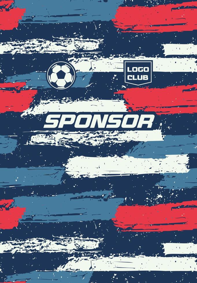 Soccer Jersey pattern Templates with grunge brush style vector