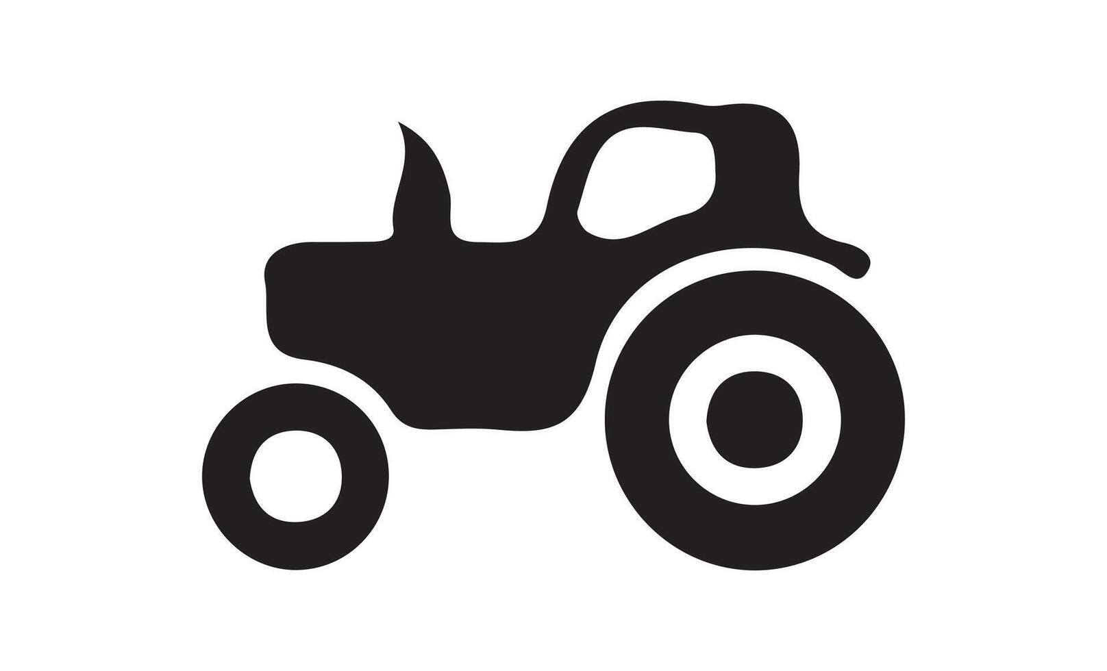 Tractor car icon silhouette vector