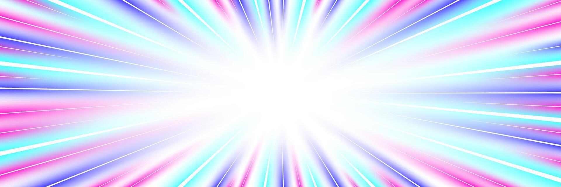 Speed light trails with motion blur. Abstract glowing streaks in blue purple tones create sense of acceleration and energy. Ideal for high speed transport, racing or futuristic cyber designs. vector