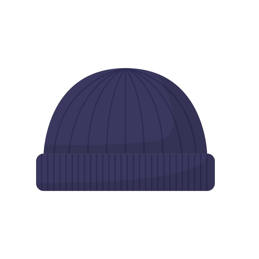 Beanie Hat Cartoon Flat Illustration. Clean Icon Design Element on Isolated White Background vector