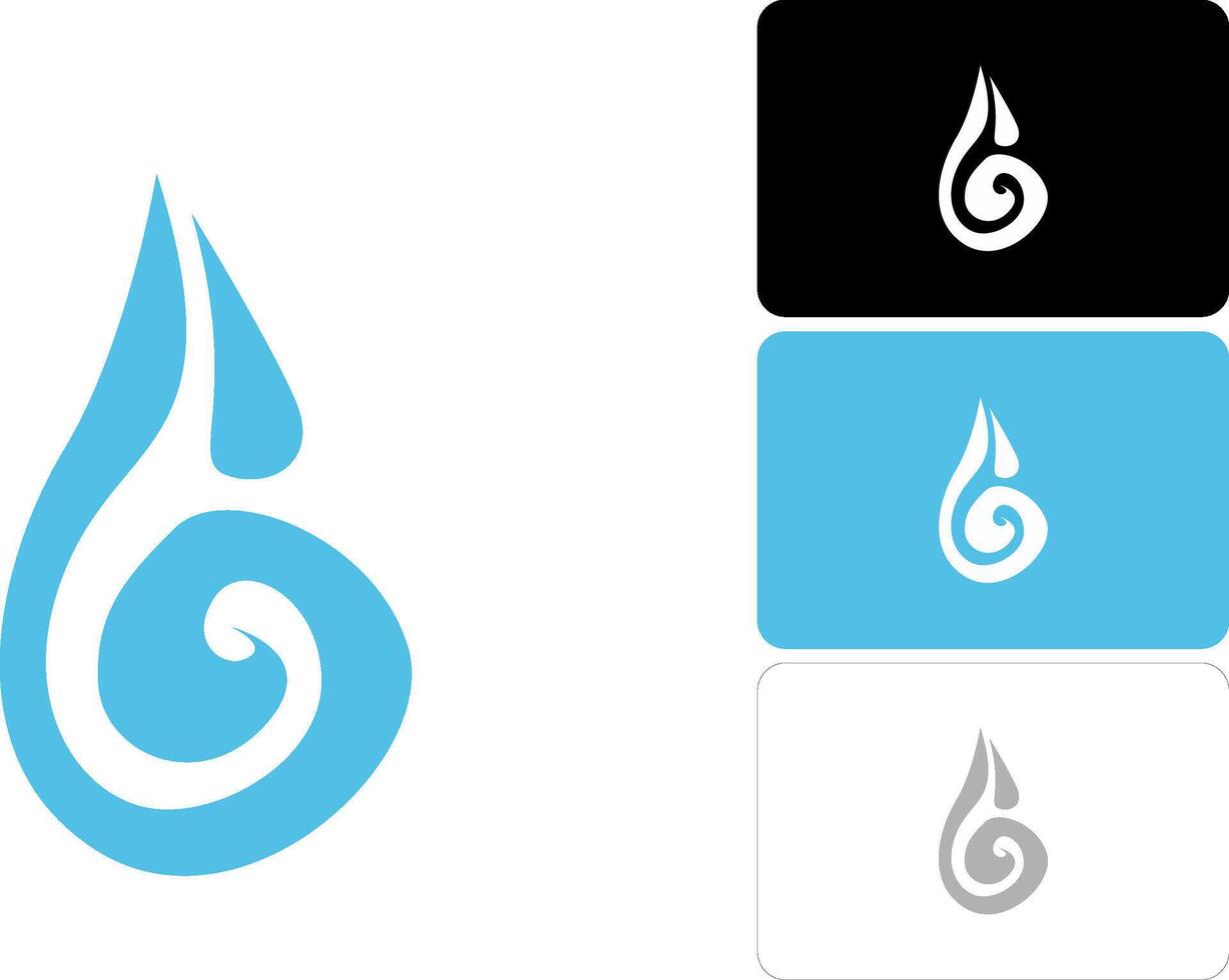 Minimalist Droplet Logo Set vector