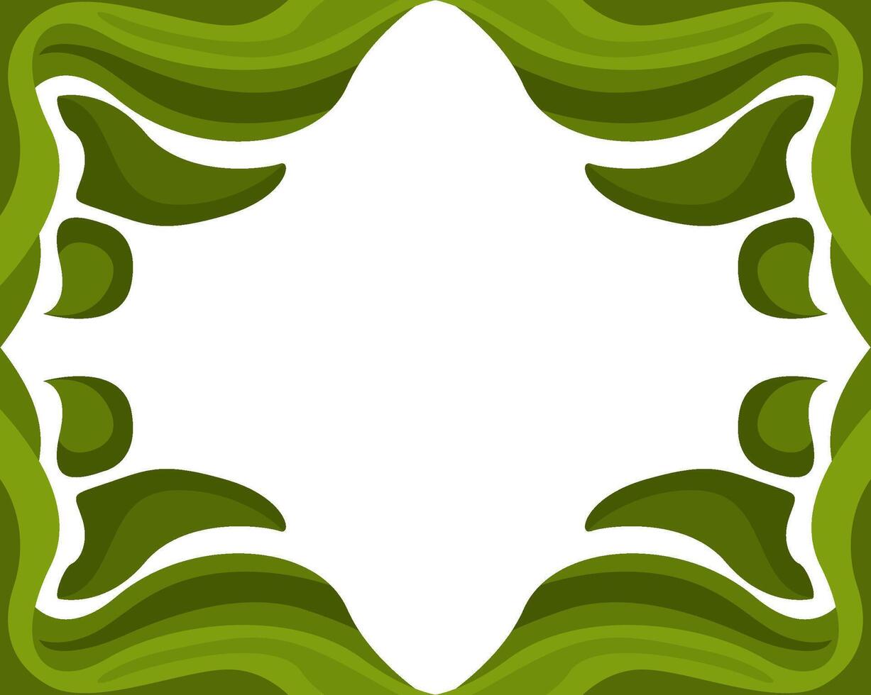 Floral and Abstract Green Border Elements vector