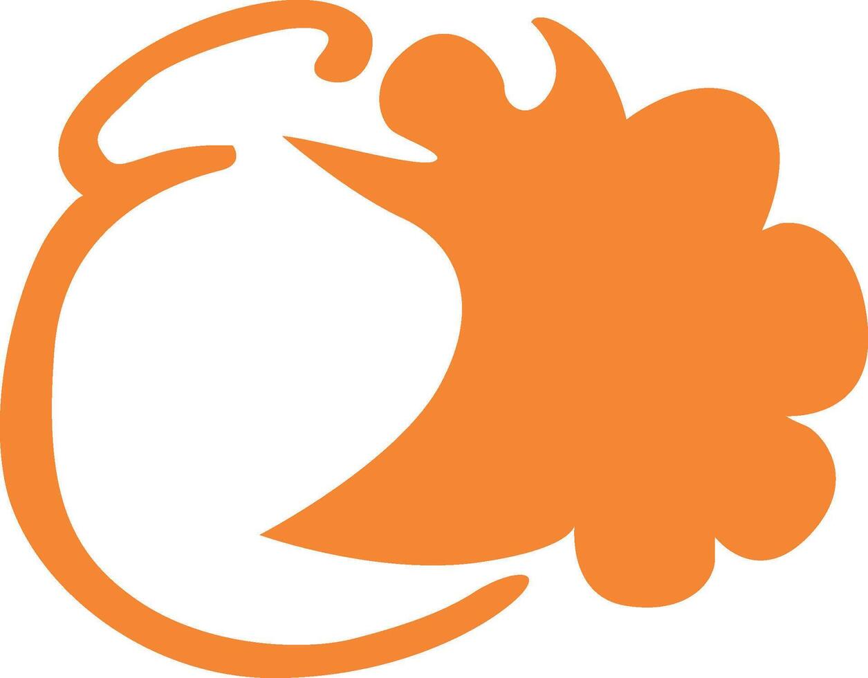 Orange Chicken Head Logo Icon vector