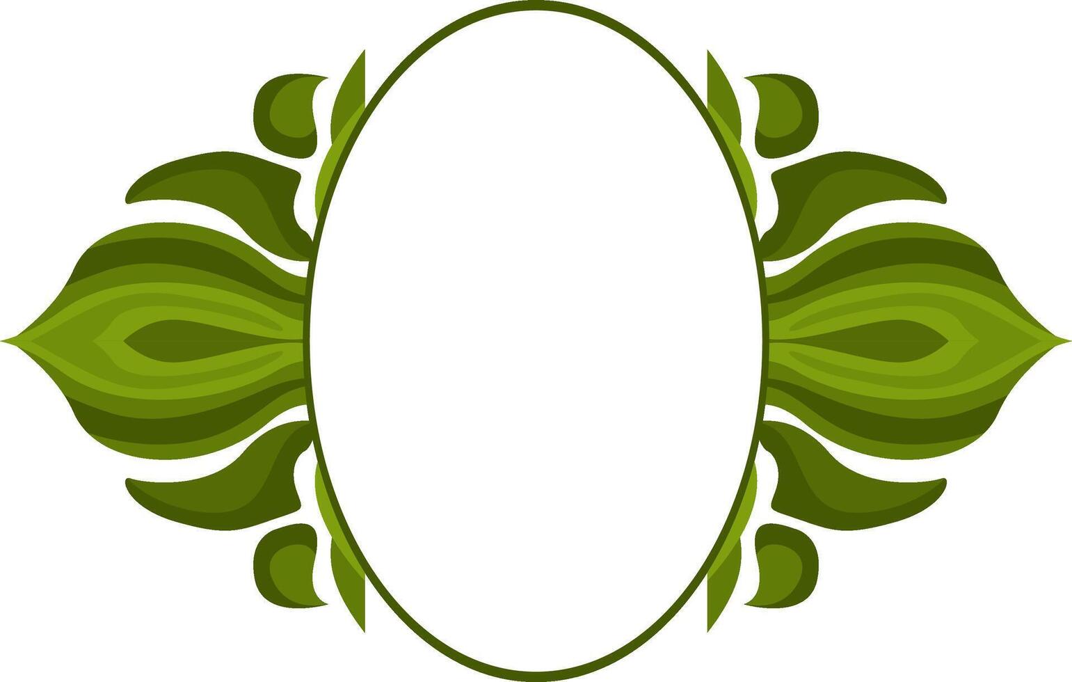 Varied Shades of Green Border Art vector