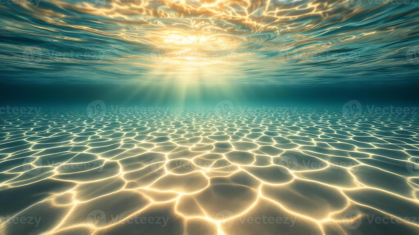 The surface of the water is illuminated by the sun photo