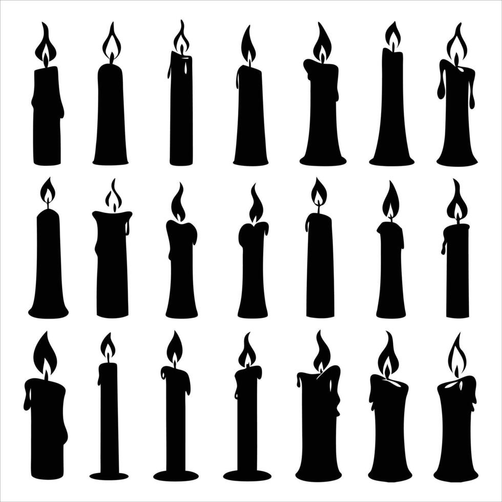 Candlelight Shadow Art vector