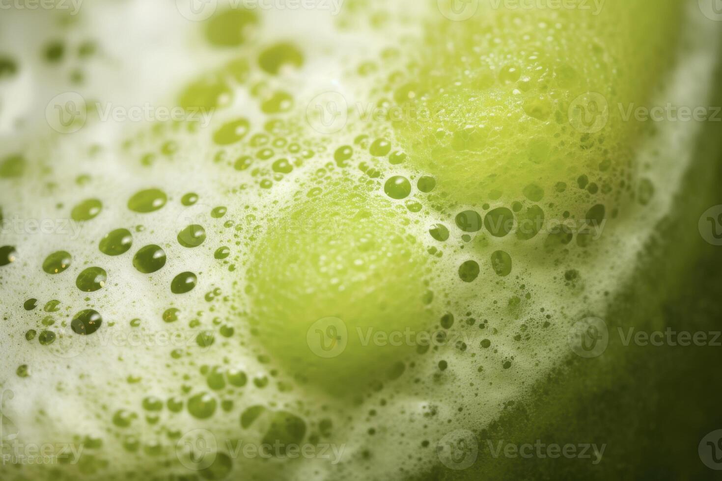 Green liquid with bubbles in it photo