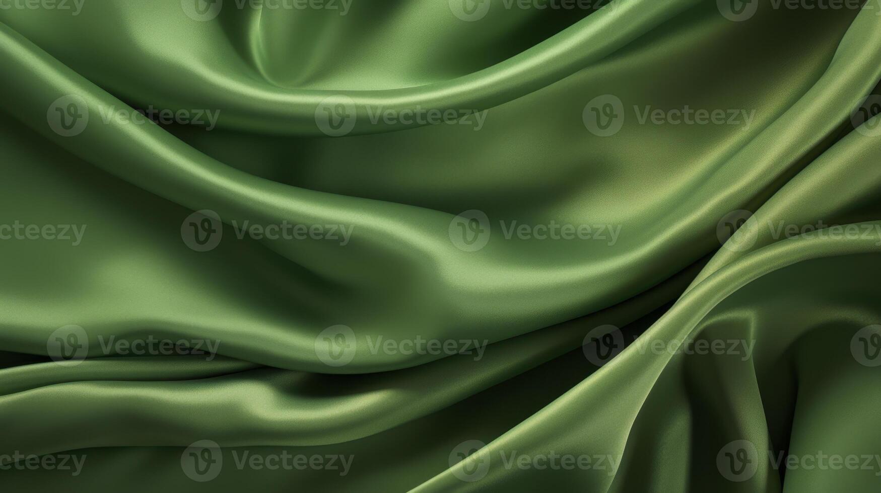 A green piece of fabric with a pattern photo