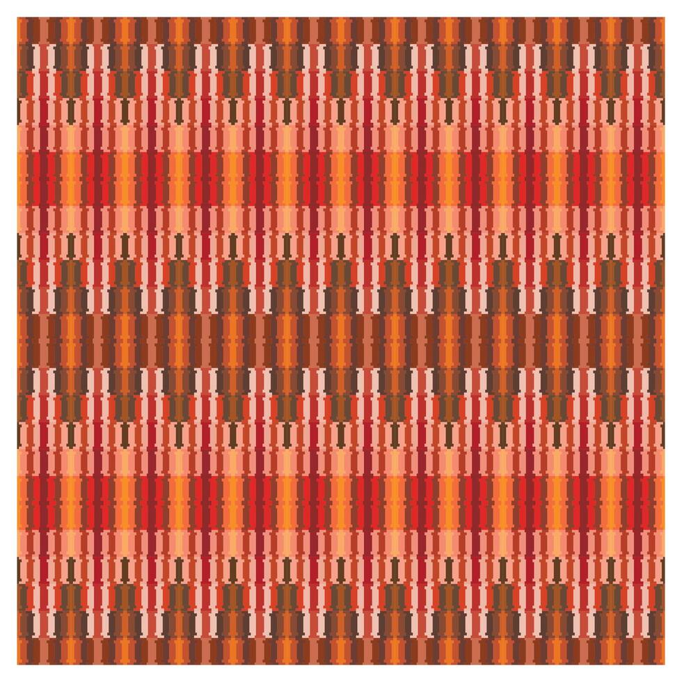 A vibrant, geometric pattern featuring vertical stripes in shades of red, orange, brown, and soft beige, creating a warm, textured look. vector