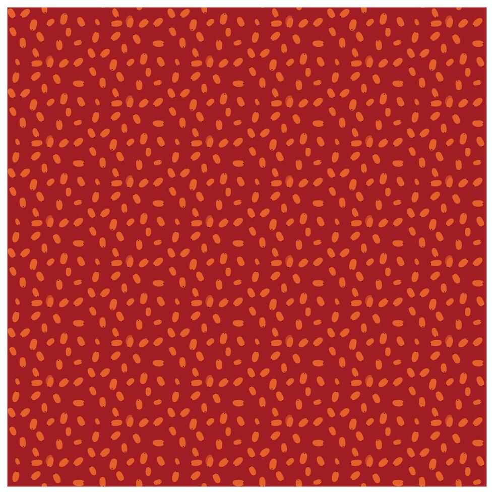 A rich red background adorned with scattered orange oval shapes, creating a playful, textured pattern. vector