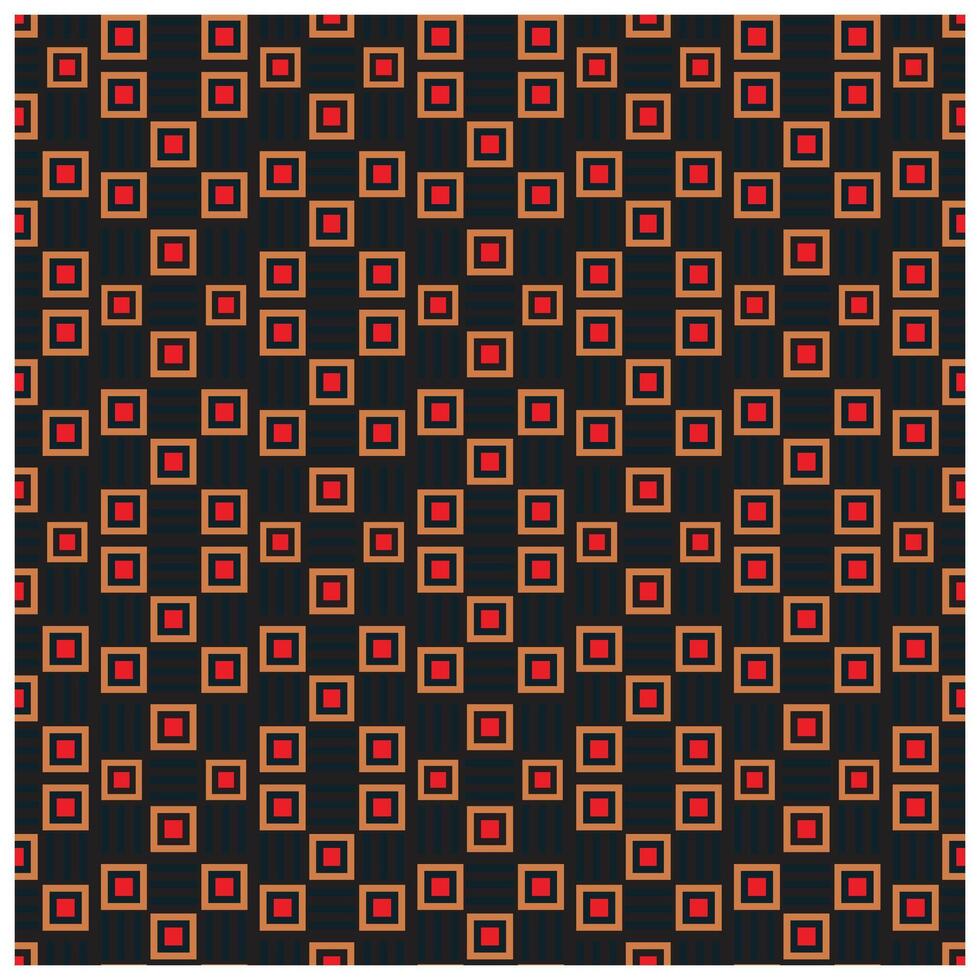 Pattern of layered squares in shades of red, brown, and black, creating a textured, geometric design against a dark background. vector