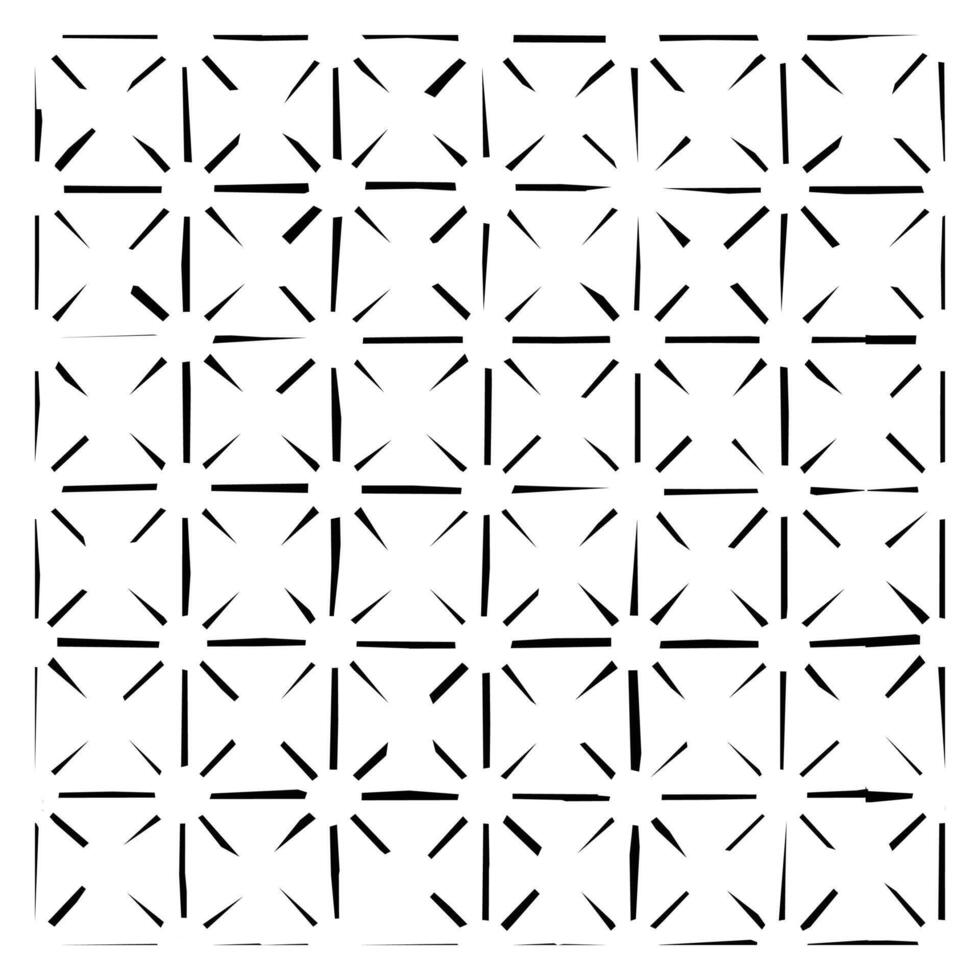 A geometric pattern featuring alternating black starburst shapes set against a white background, arranged in a symmetrical grid. vector