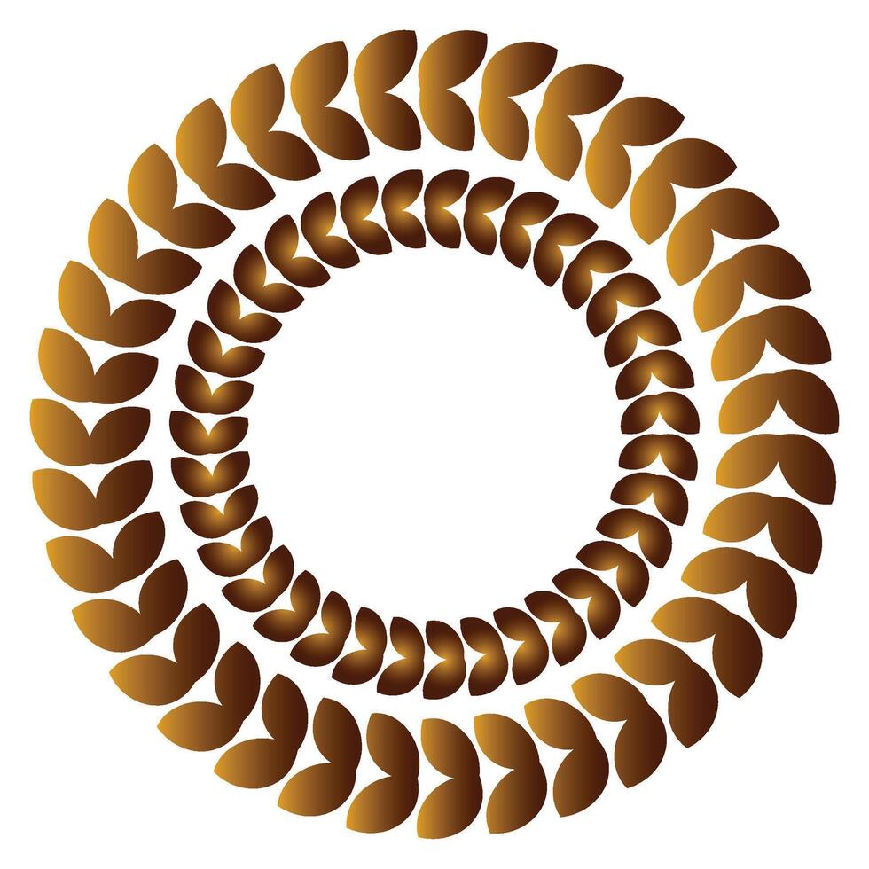 Laurel wreath retro vintage circle frame vector