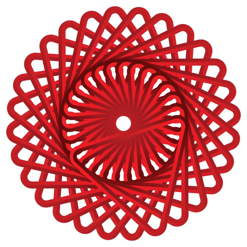 Red islamic pattern design with circle vector