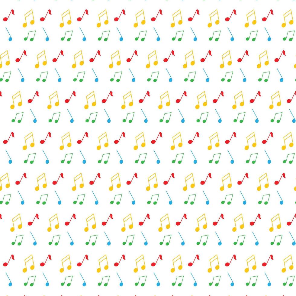 music note seamless pattern design background template vector