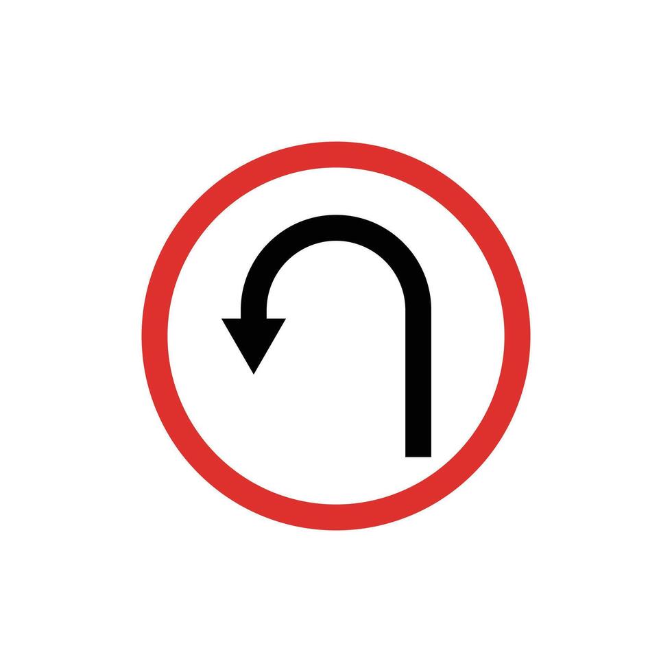 u turn arrow icon design template vector