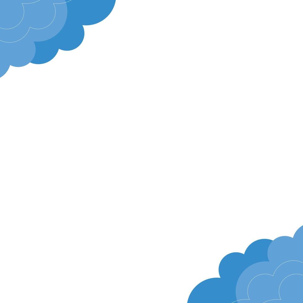 blue cloud abstract background design template vector