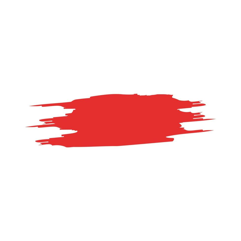red stripe brush paint design template vector