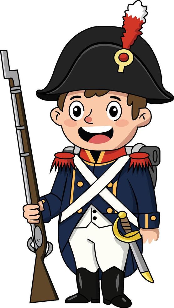 Napoleonic Soldier Boy vector