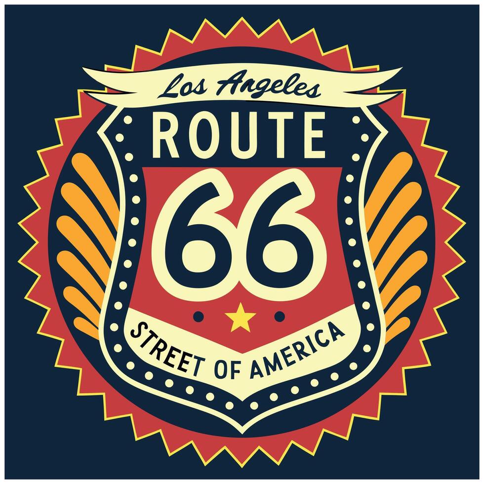 Iconic Route 66 Design -Street of America 57649102 Vector