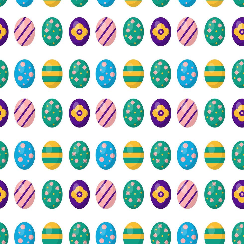 Easter Geometric Eggs pattern vector