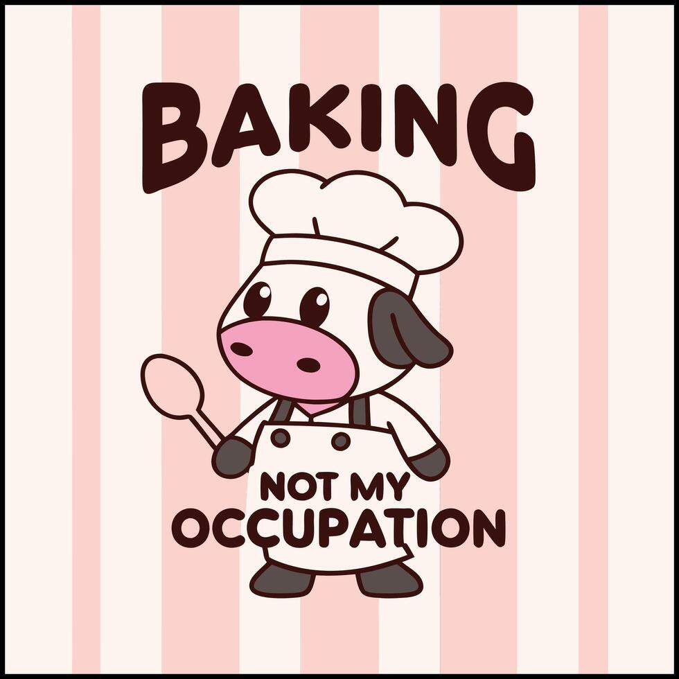 Humorous Baker T Shirt Design vector