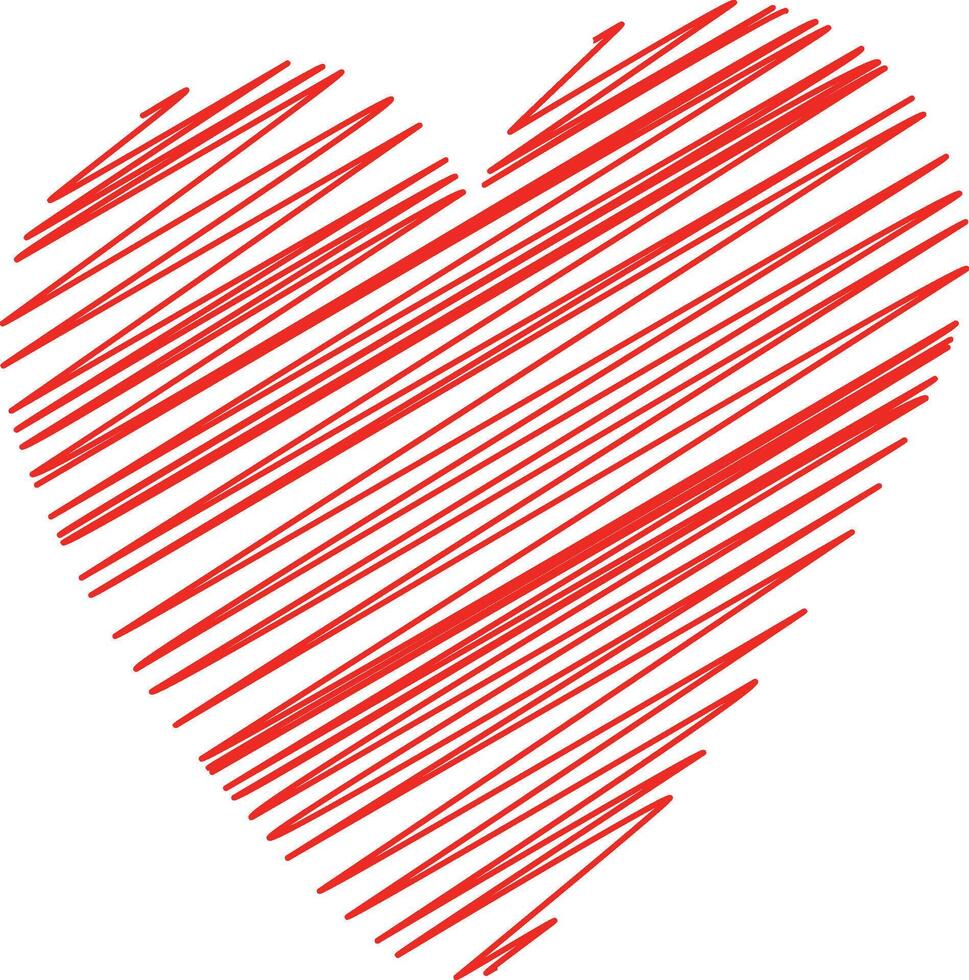 Hand drawn love icon vector