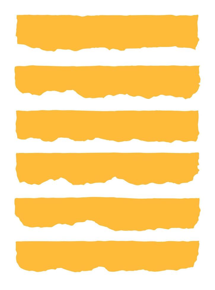 Ripped paper strips design collection. vector
