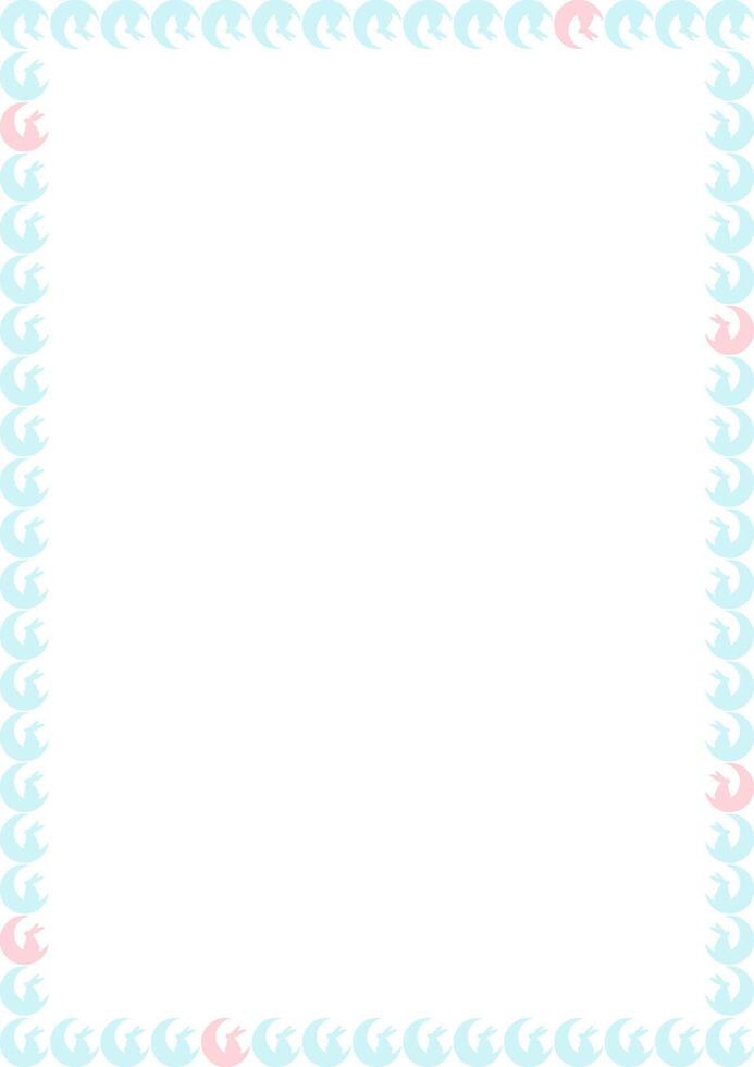 Cute spring Easter bunnies frame. Easter bunny rabbit silhouettes with empty space for your text vector
