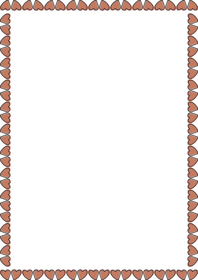 Lovely heart empty frame. Love, romance or valentine's day red heart. Frame with empty space vector