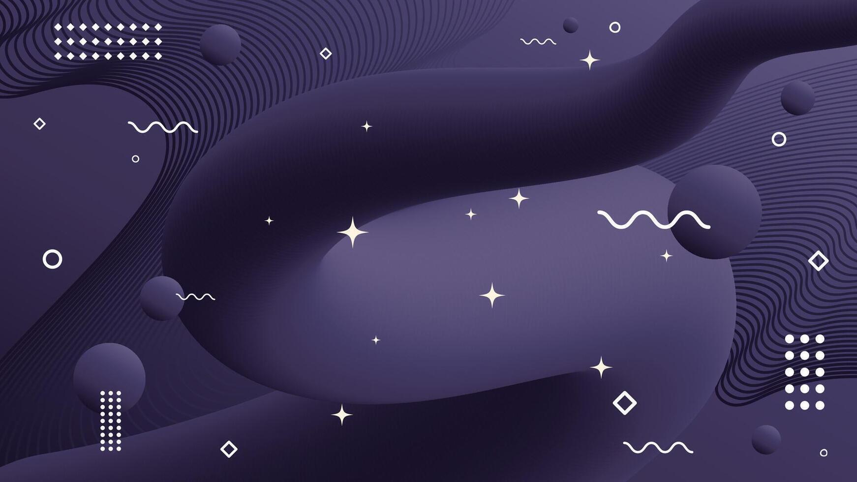 Abstract black wave background of flowing element trend design. vector