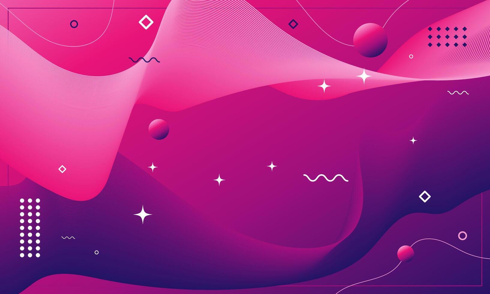 Abstract purple and pink wave background of mystical color palette. vector