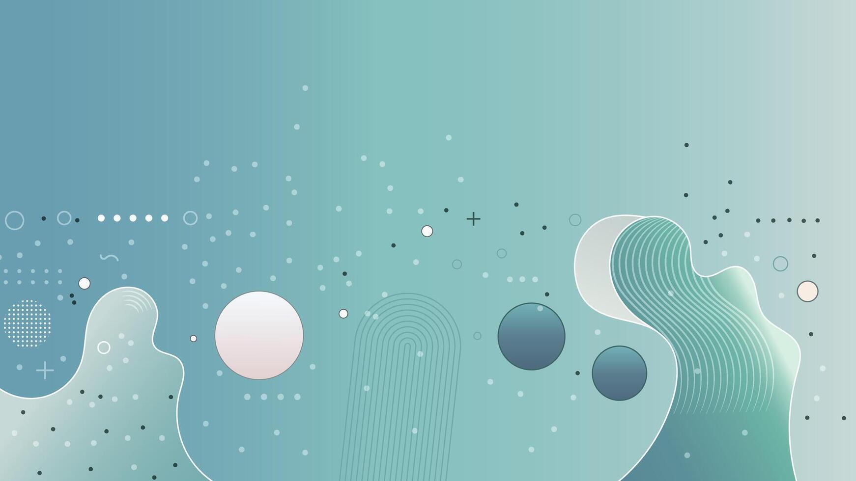 abstract background with waves and dots vector