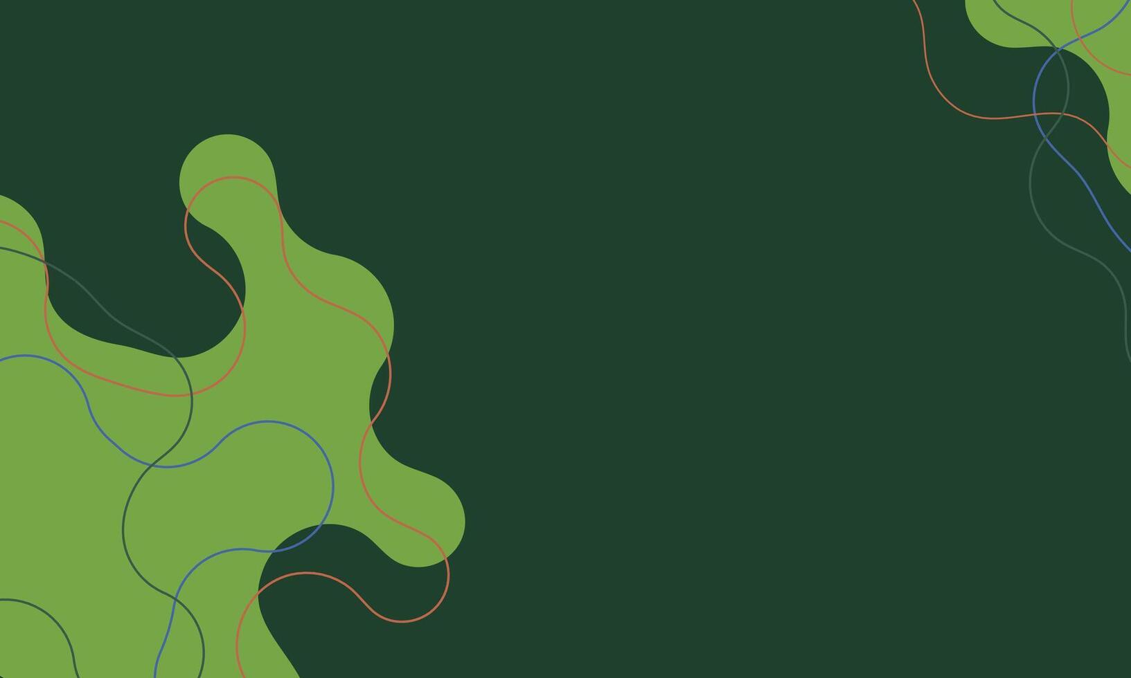 a green background with a few lines of different colors vector