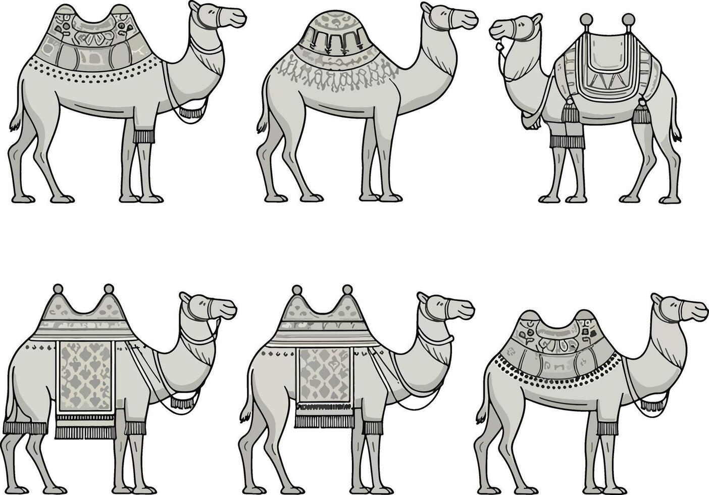Camel Illustrations Clipart vector