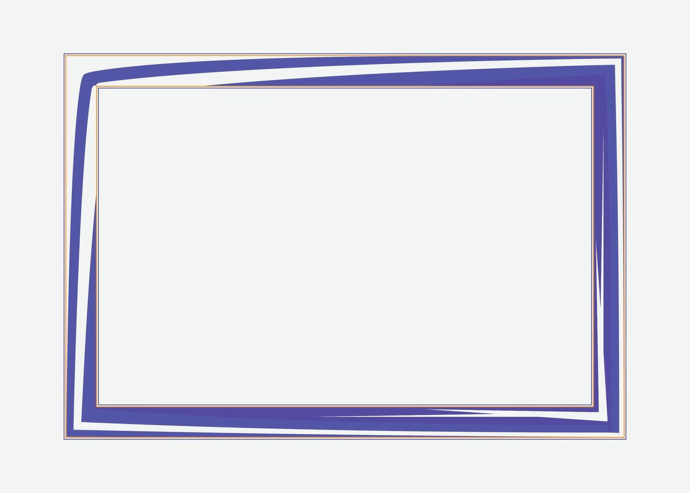 Certificate border or photo frame design with violet color vector