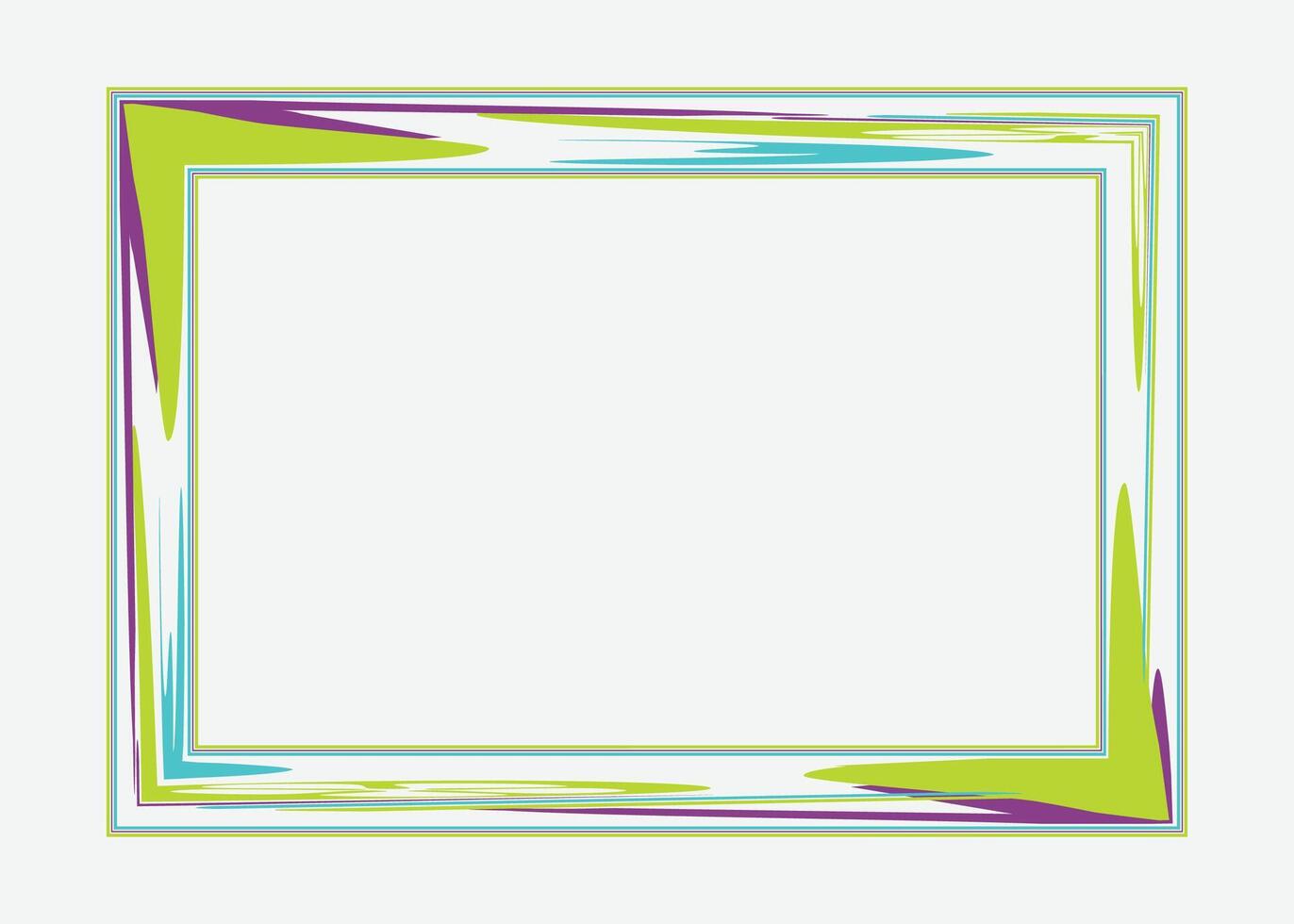 Colorful certificate border template or photo frame design with color vector