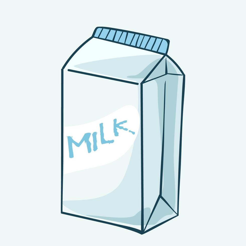 Full cream Milk packaging carton design mock-up. Beverage product pure illustration for ads and product desing vector