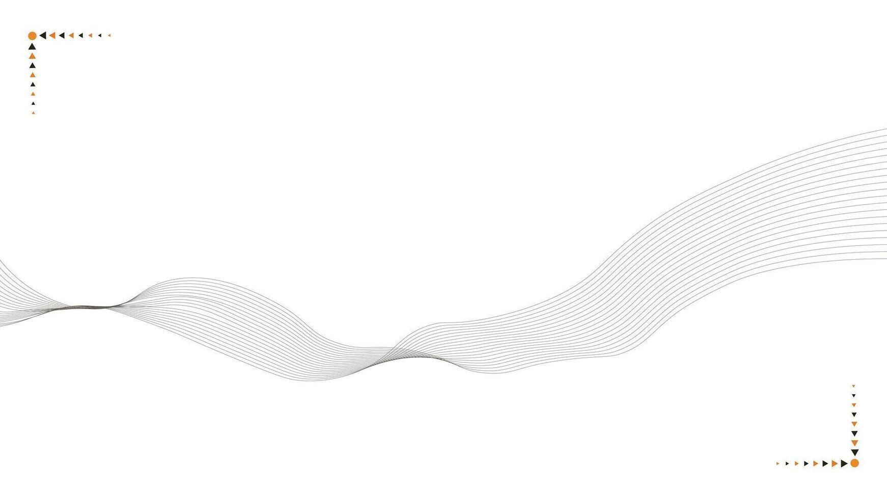 Thin wavy line white abstract background. Abstract black lines wave curve motion on white vector