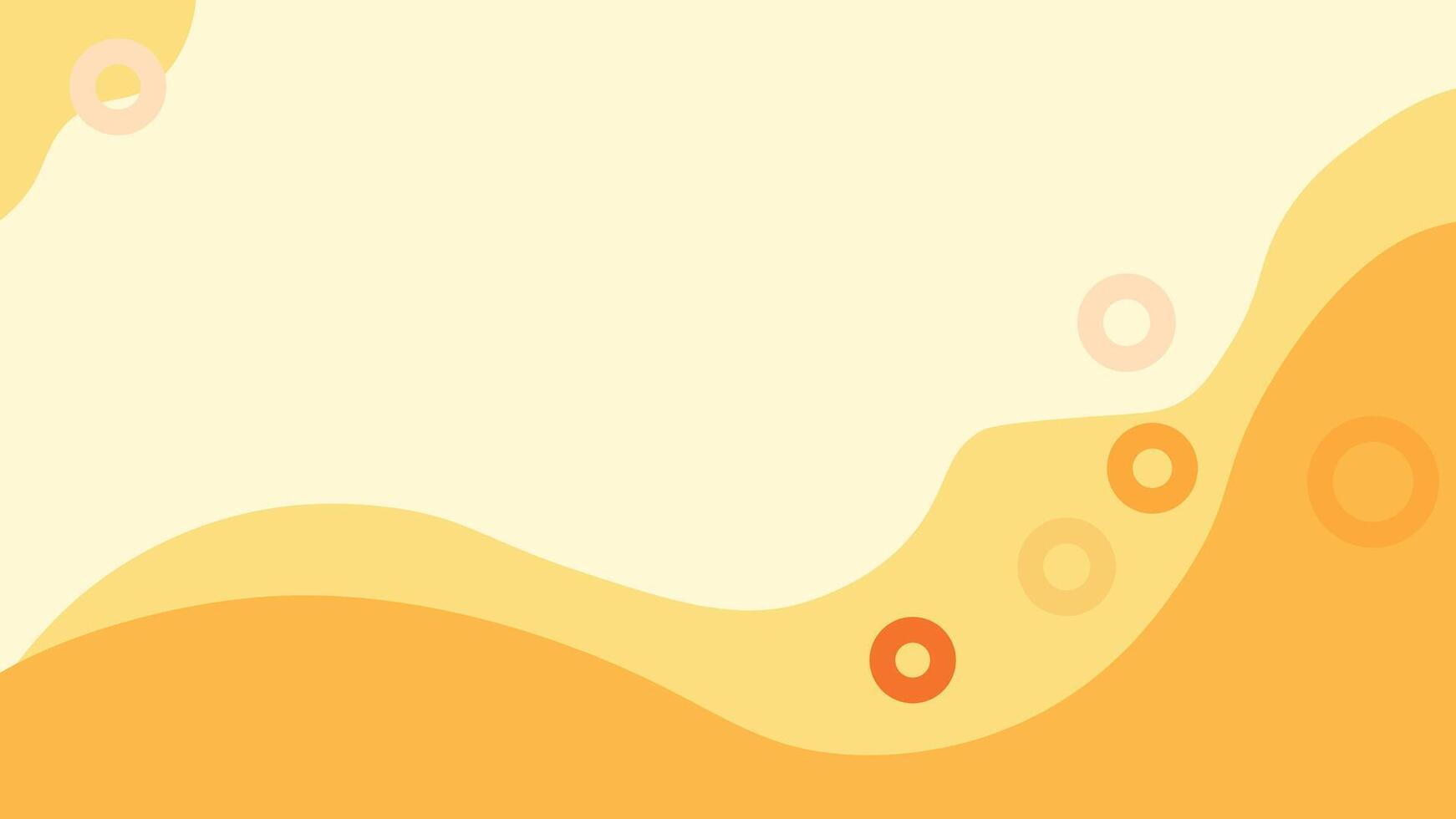 Bright yellow wave and circle abstract background with Design for poster, monochrome illustration vector