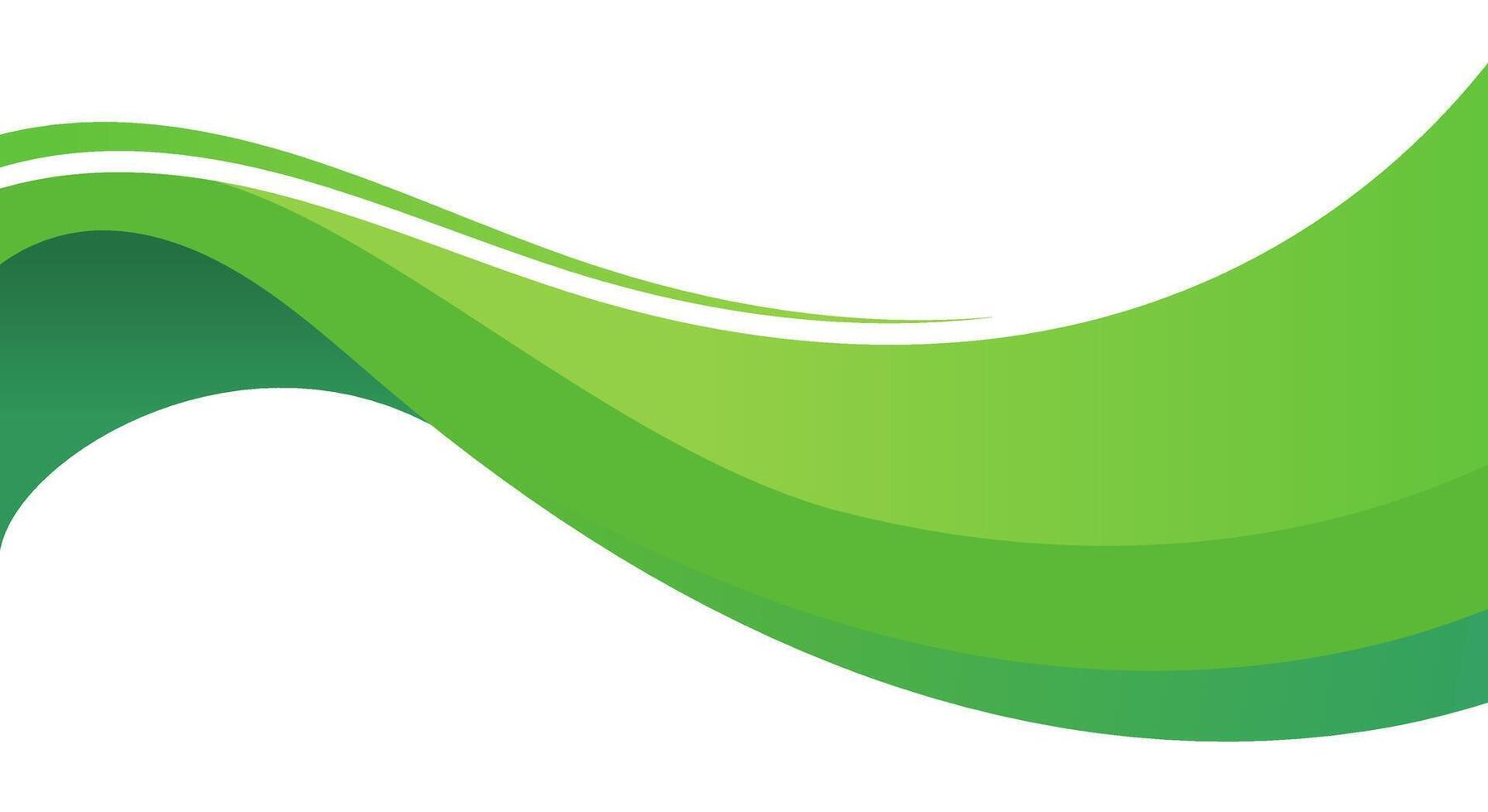 Green creative wave business banner background vector