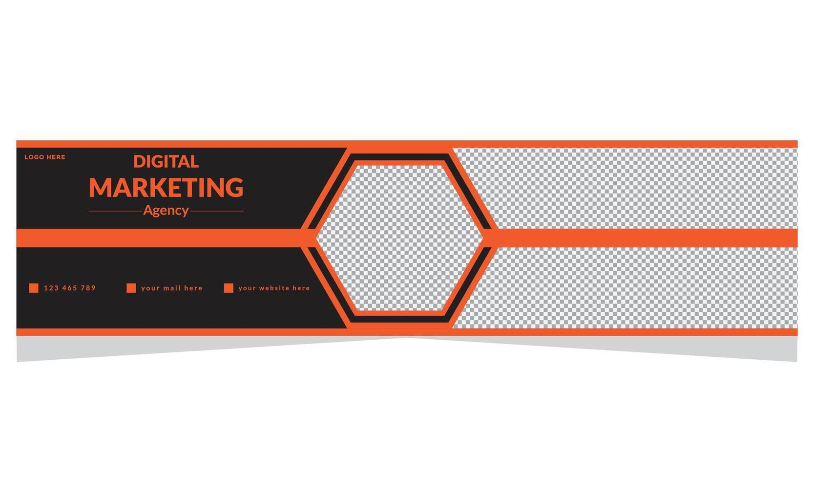 Stylish Geometric LinkedIn Banner vector
