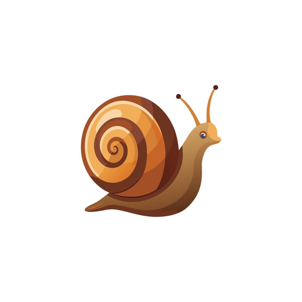 Slow and Serene Snail Illustration Concept vector