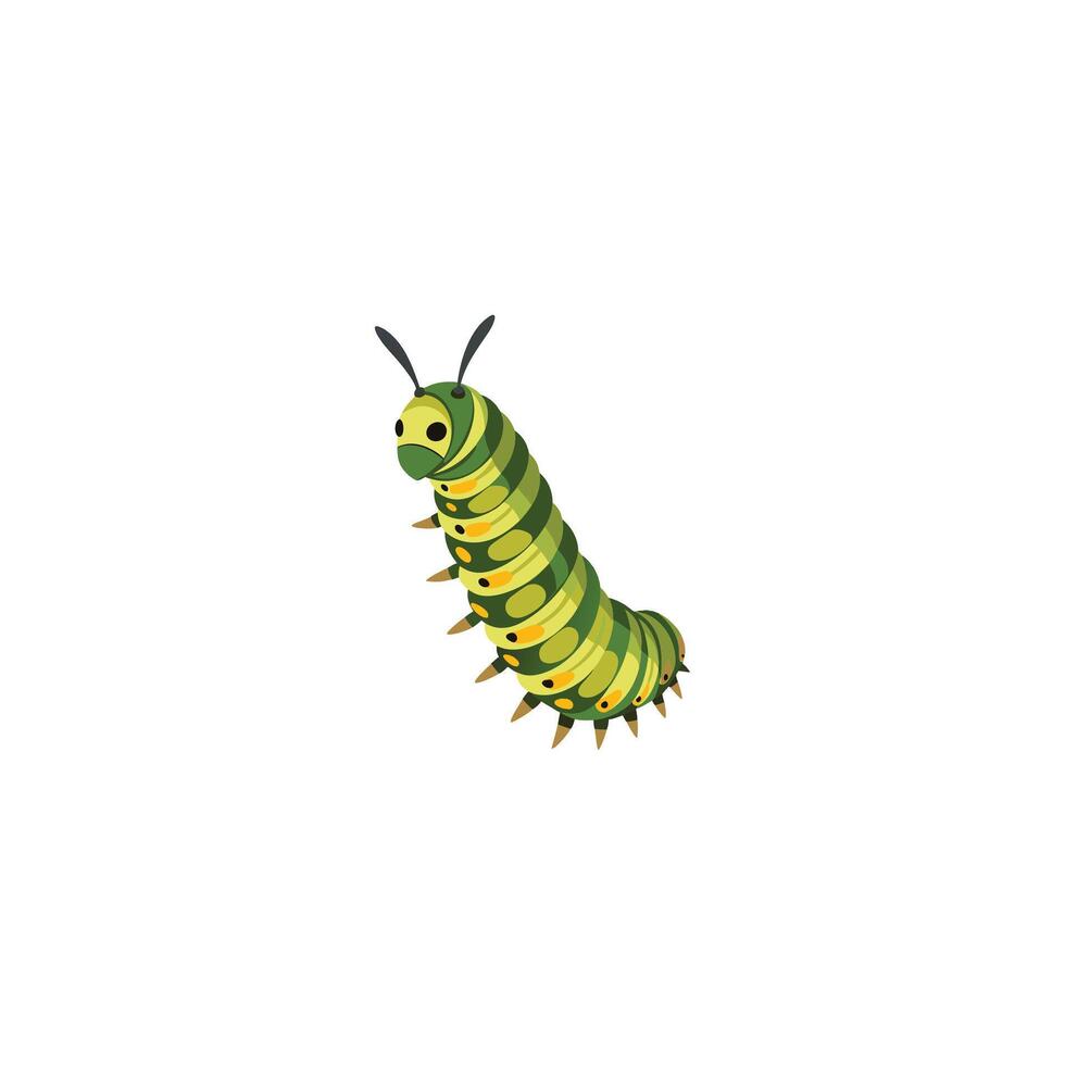 Tiny Wanderer A Playful Caterpillar Illustration Design vector