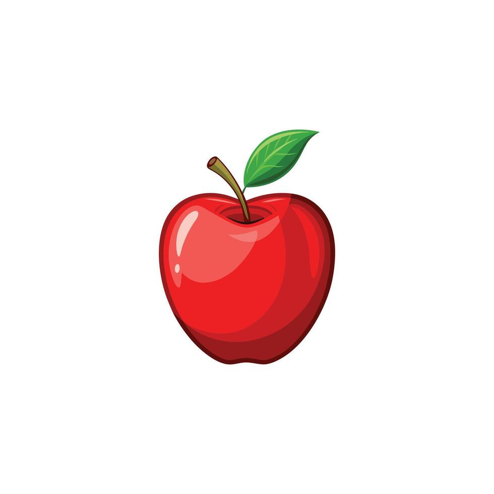 Crisp And Juicy A Stunning Apple Illustration Design vector