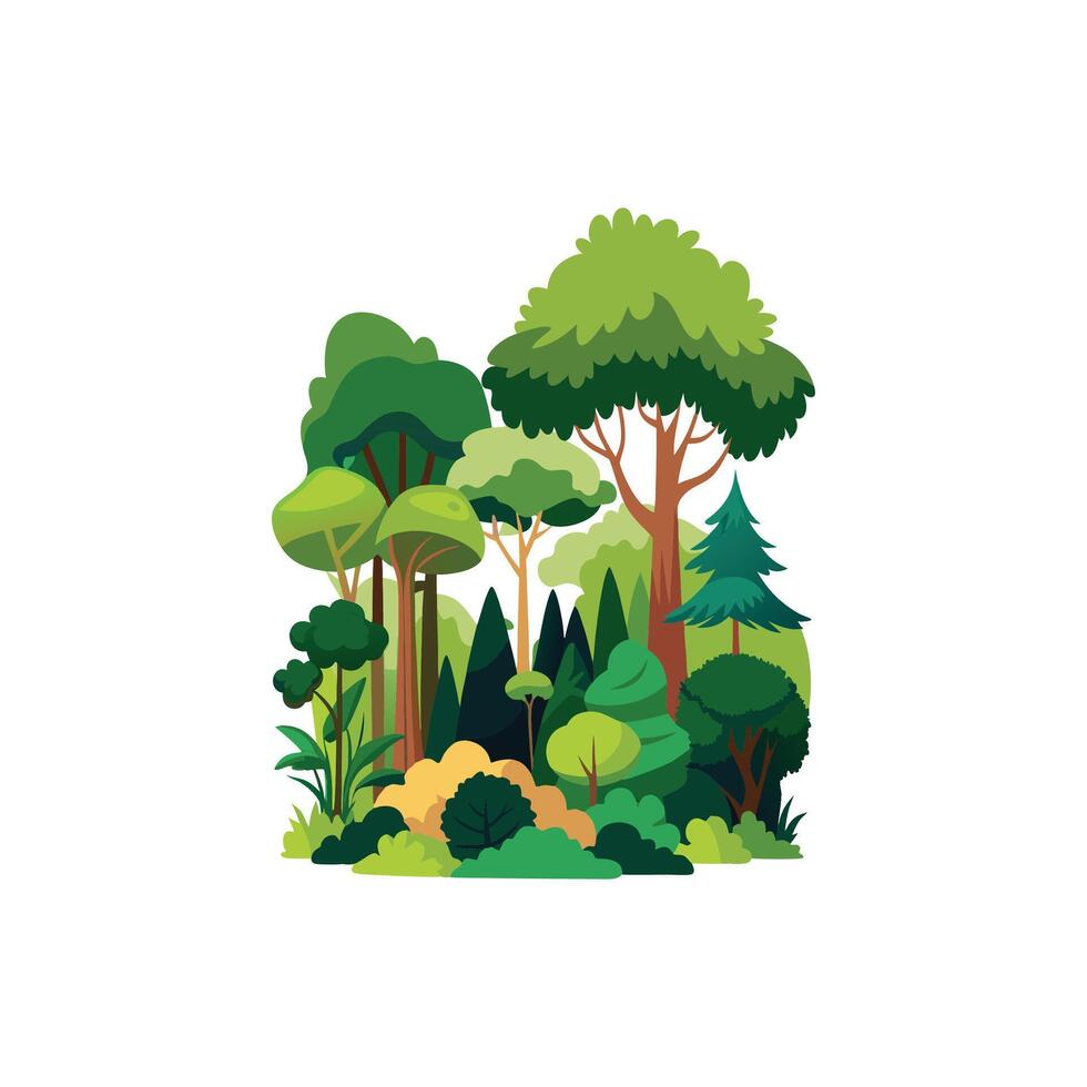 Whispers of the Wild A Minimalist Forest Scene vector