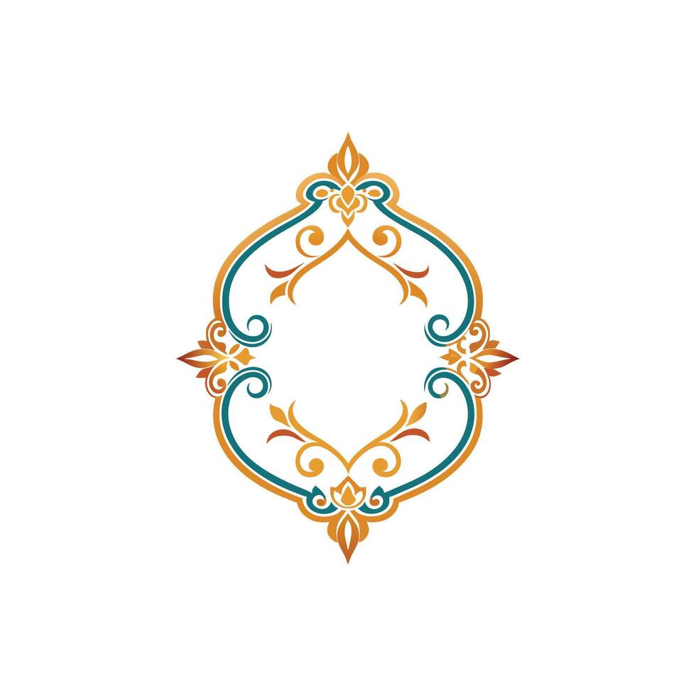 Elegant Frames Artistic Border Illustrations on White Background vector