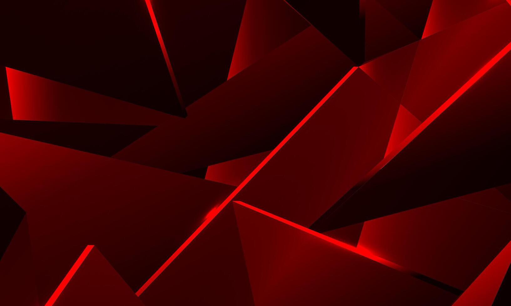 Red abstract triangle modern background. dark red shape. shiny line art. vector